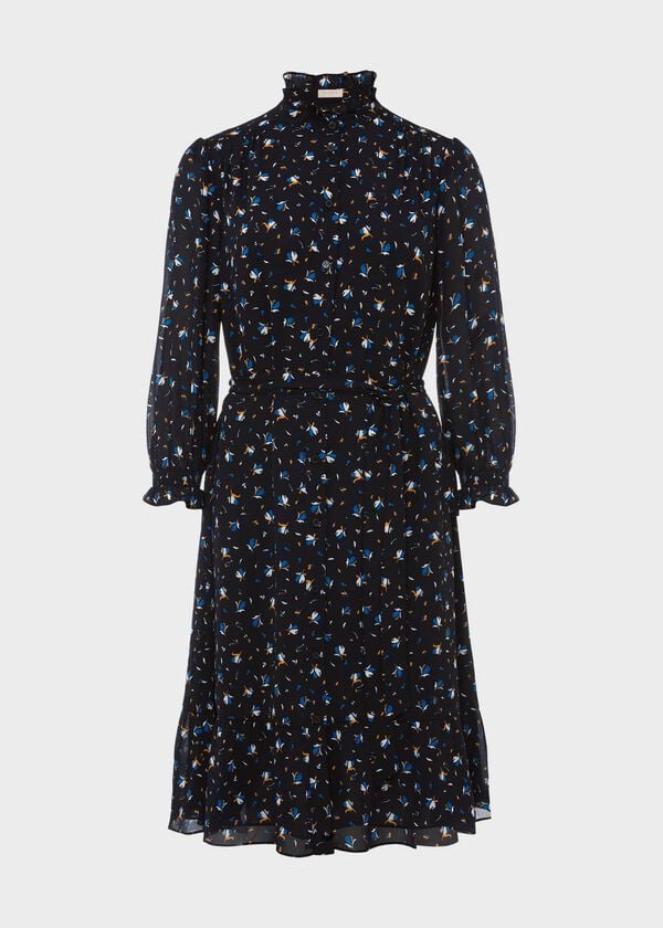 Hobbs Sabine Dress Navy Multi