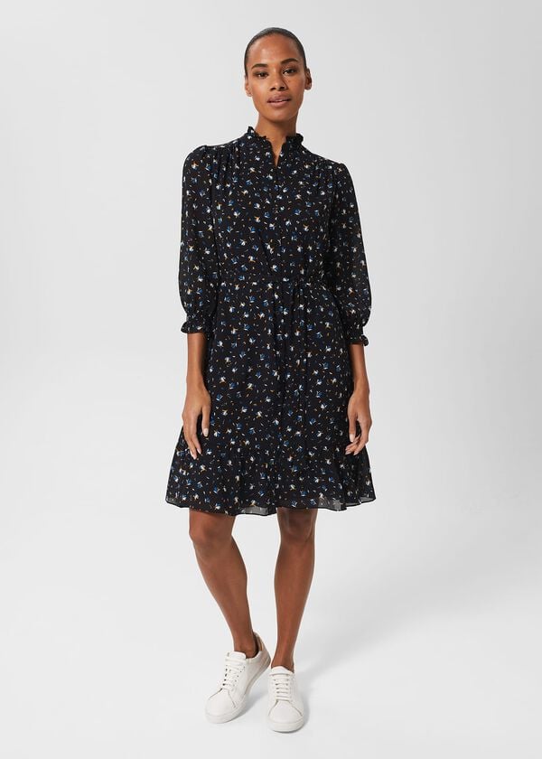 hobbs Sabine Dress Navy Multi