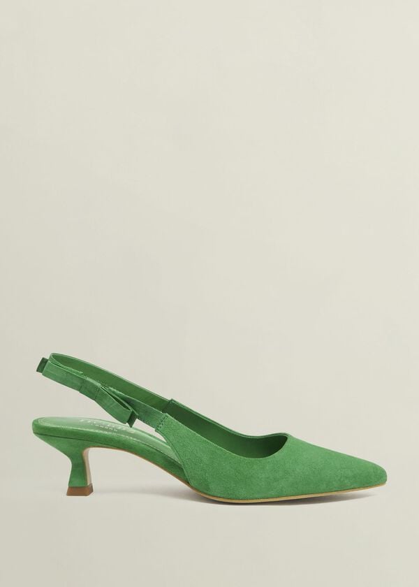 hobbs Safia Suede Slingbacks Cilantro Green