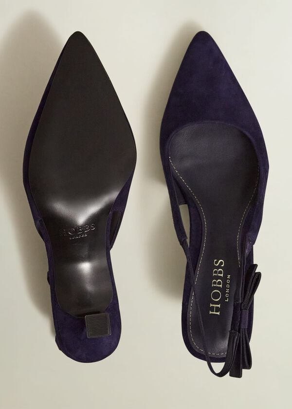 Hobbs Safia Suede Slingbacks Midnight