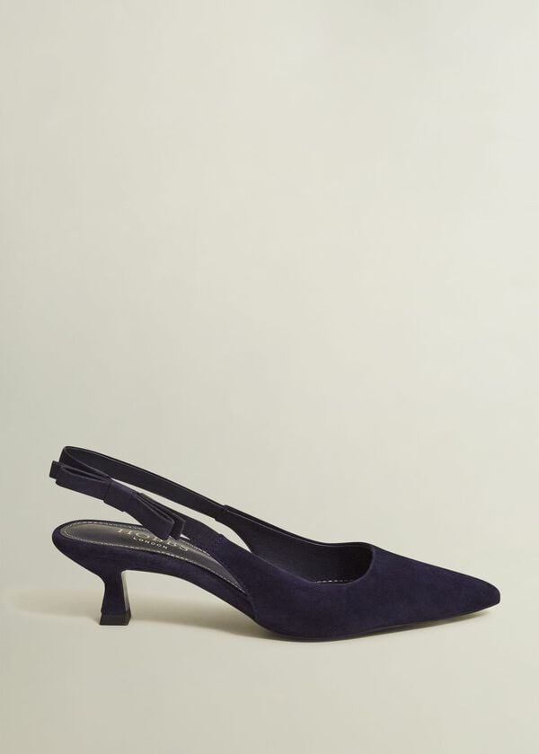 hobbs Safia Suede Slingbacks Midnight