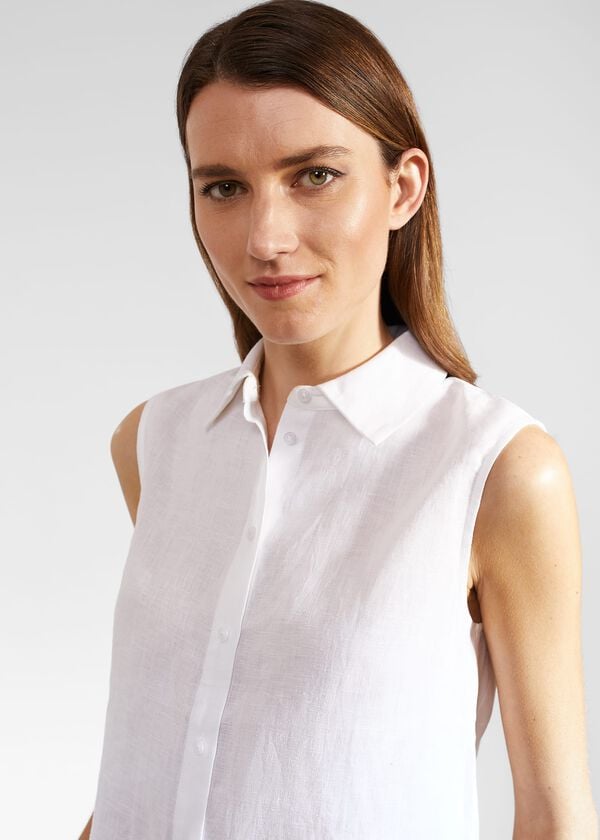 Hobbs Salem Linen Top White