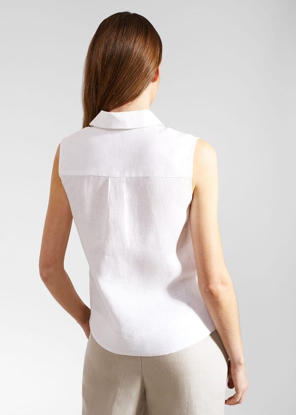 Hobbs Salem Linen Top White