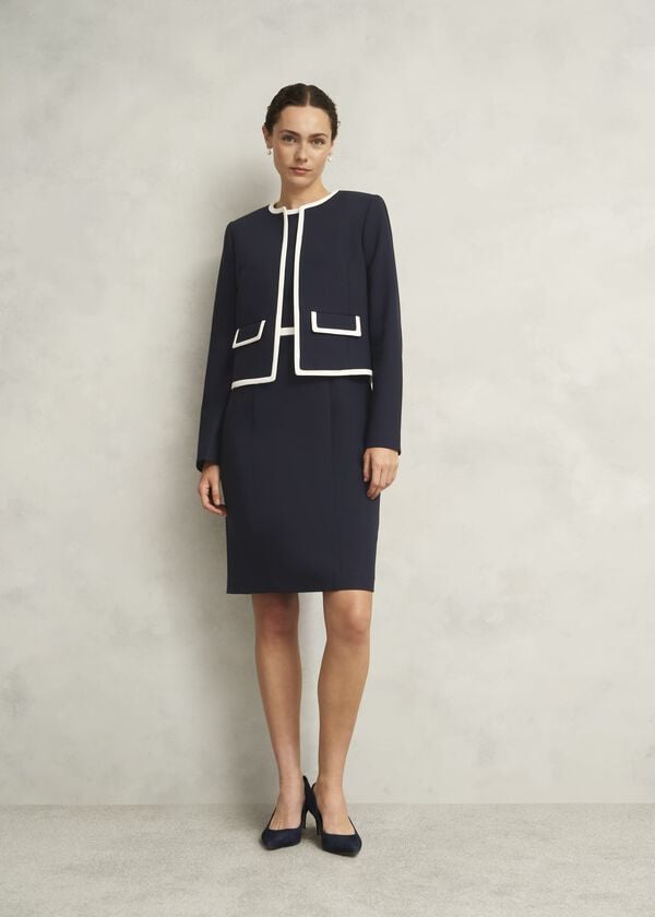 hobbs Sally Jacket Navy Ivory