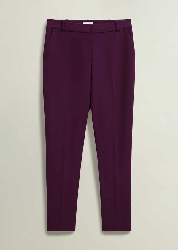 Hobbs Sami Tapered Trousers Warm Plum