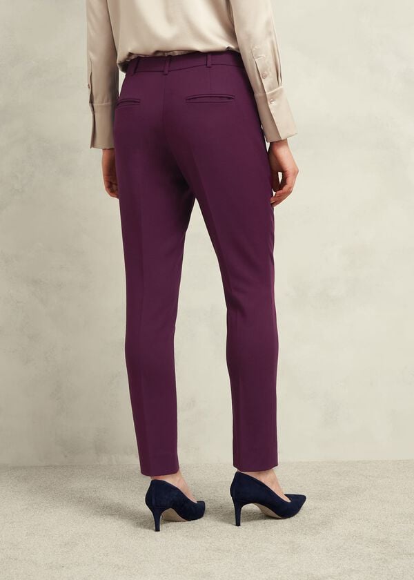 Hobbs Sami Tapered Trousers Warm Plum
