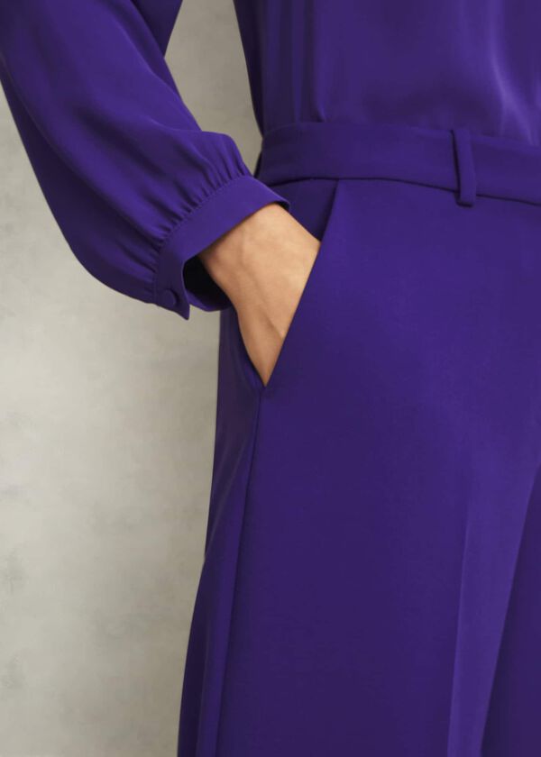Hobbs Sami Wide Trousers Jewel Purple