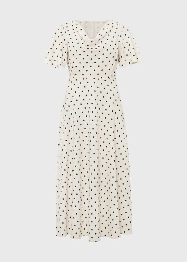 Hobbs Sandon Dress Ivory Black