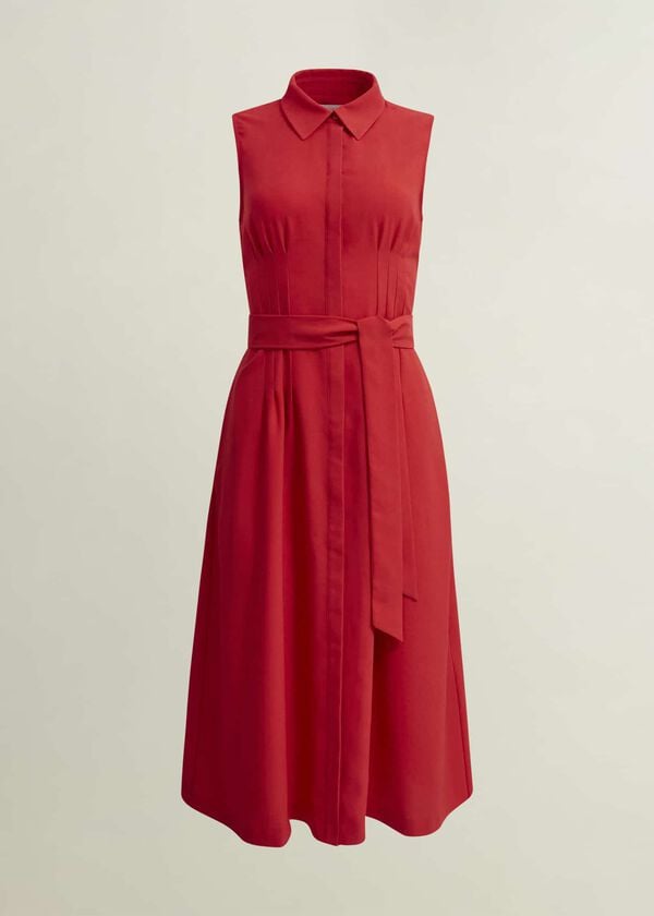 Hobbs Sandra Dress Begonia Red