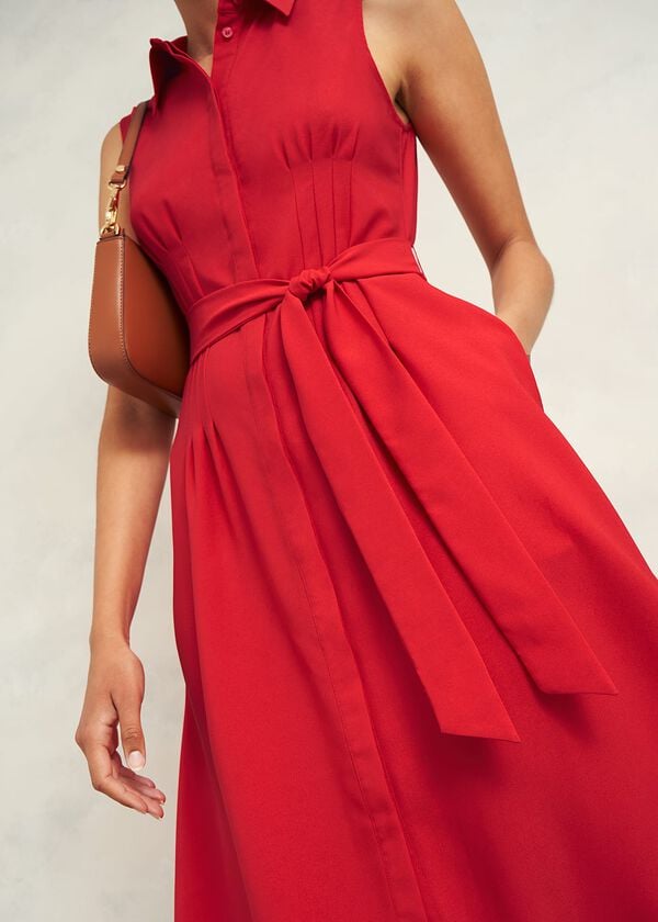 Hobbs Sandra Dress Begonia Red