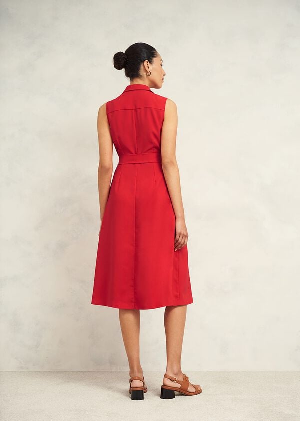 Hobbs Sandra Dress Begonia Red