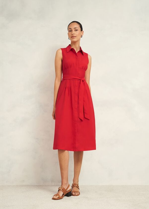hobbs Sandra Dress Begonia Red