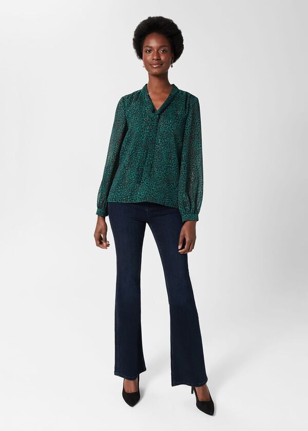 Hobbs Sandy Blouse Sea Green