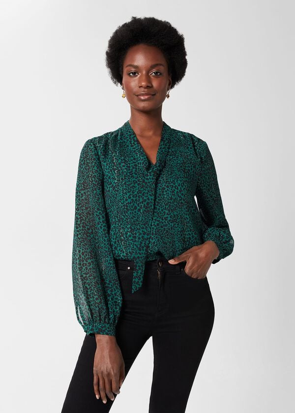 hobbs Sandy Blouse Sea Green