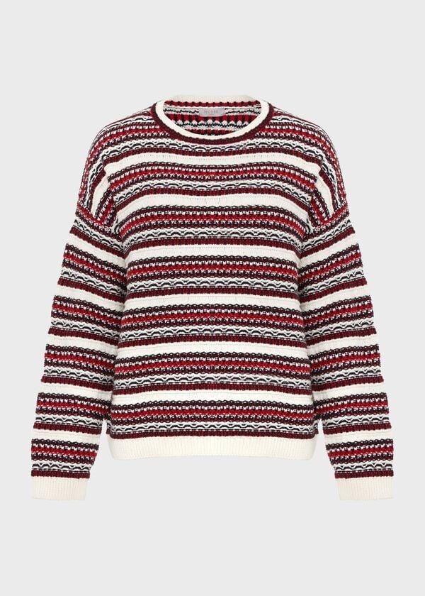 Hobbs Santana Cotton Jumper Navy Multi