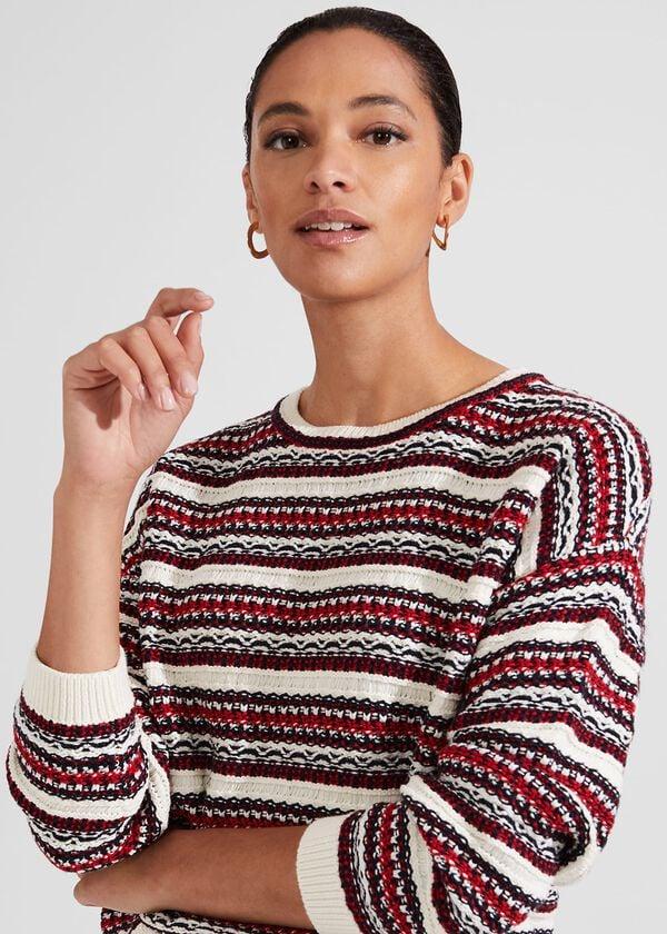 Hobbs Santana Cotton Jumper Navy Multi