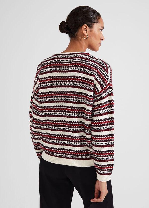 Hobbs Santana Cotton Jumper Navy Multi