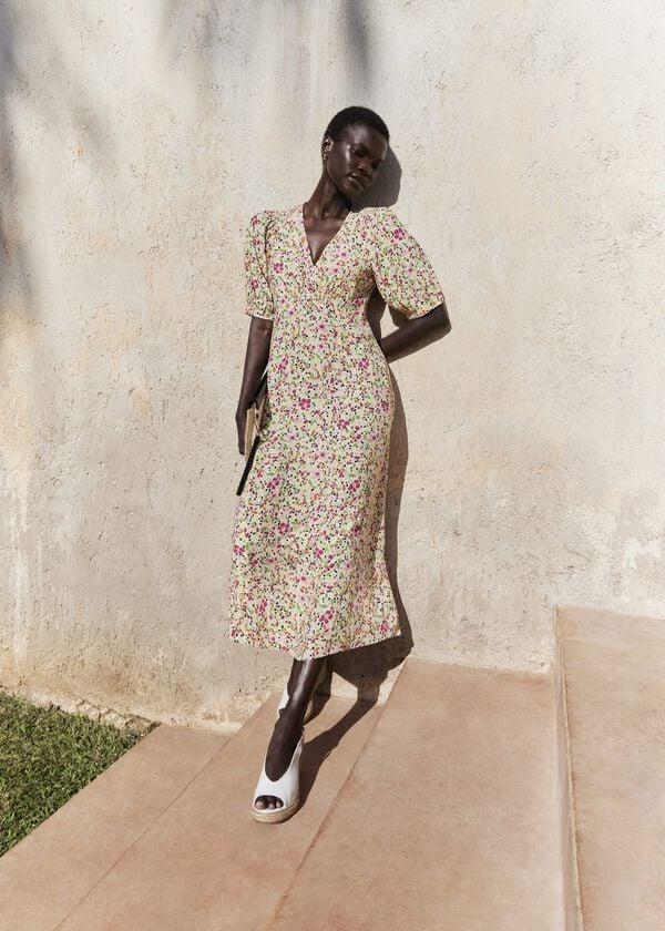 hobbs Santana Dress Ivory Multi