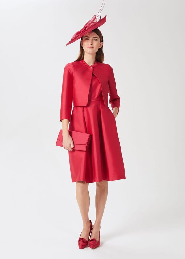 Hobbs Sarah Clutch Deep Fuchsia