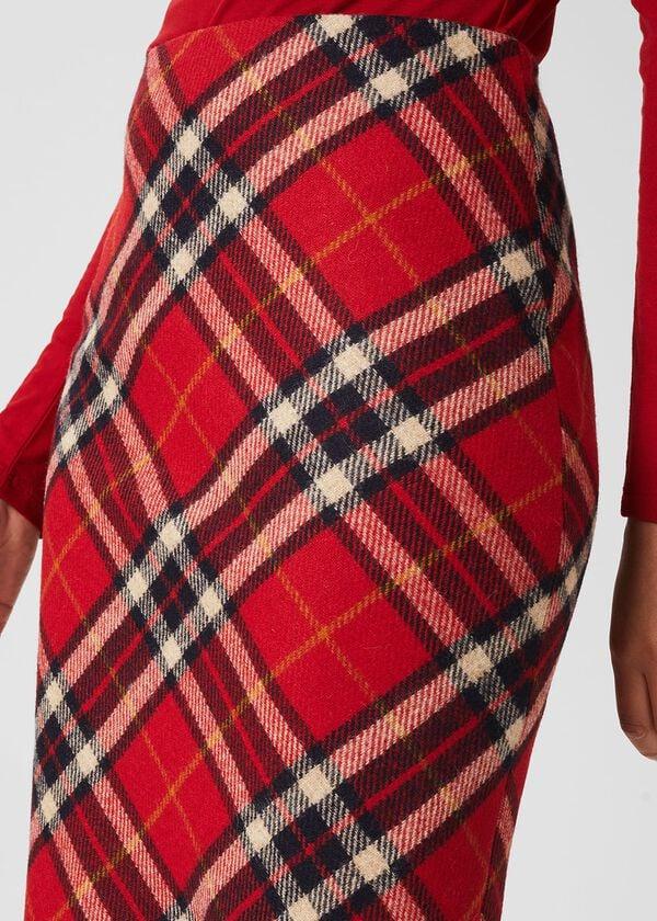 Hobbs Sariah Pencil Skirt Red Multi
