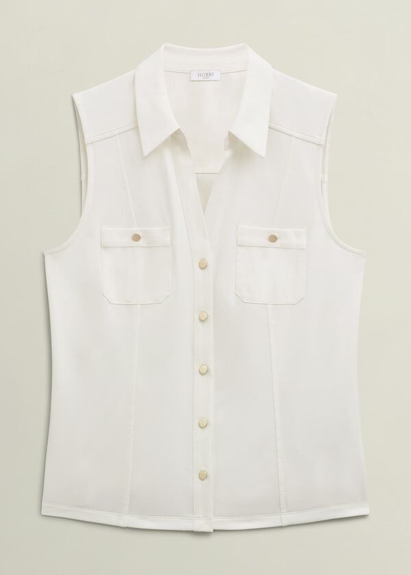Hobbs Sasha Jersey Shirt Ivory