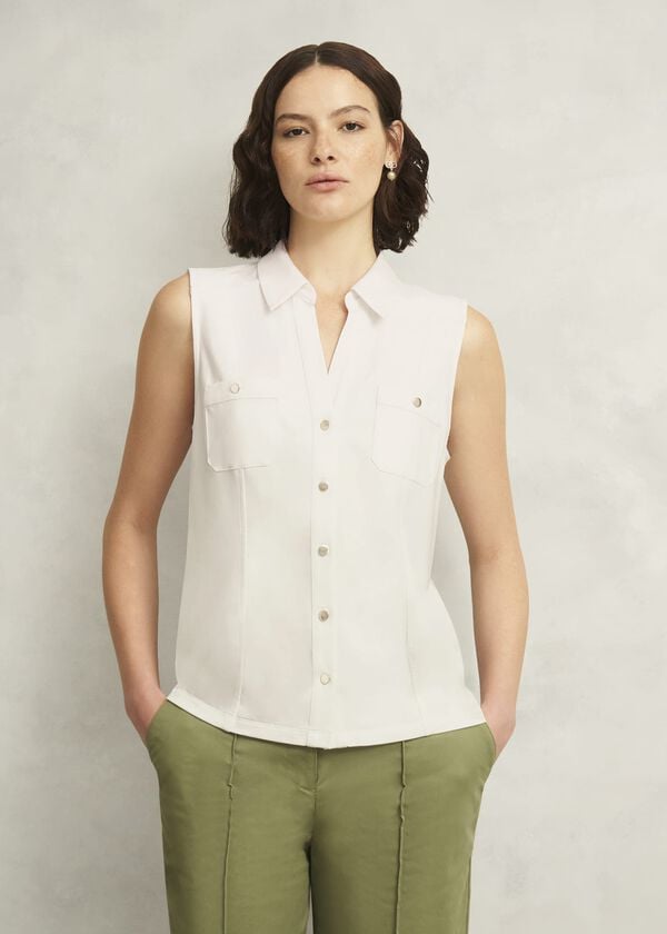 hobbs Sasha Jersey Shirt Ivory