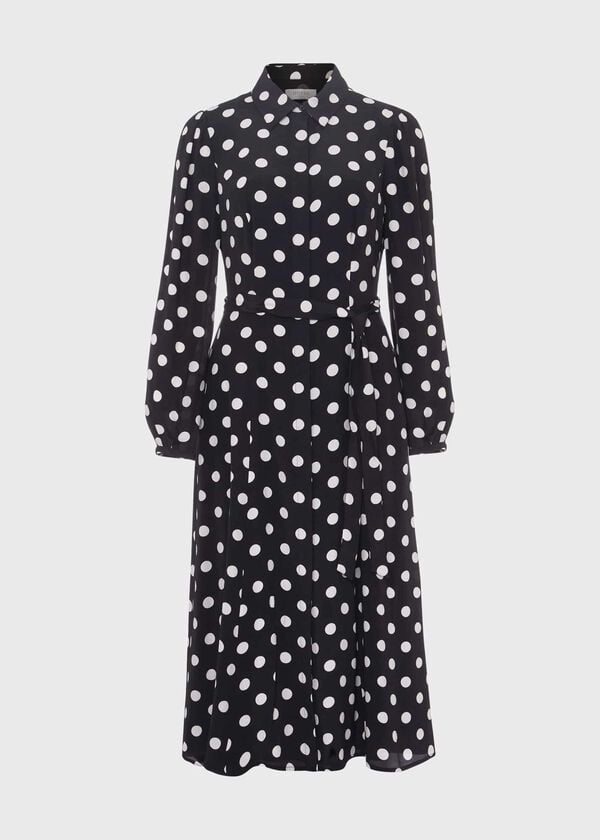 Hobbs Savannah Dress Navy Ivory