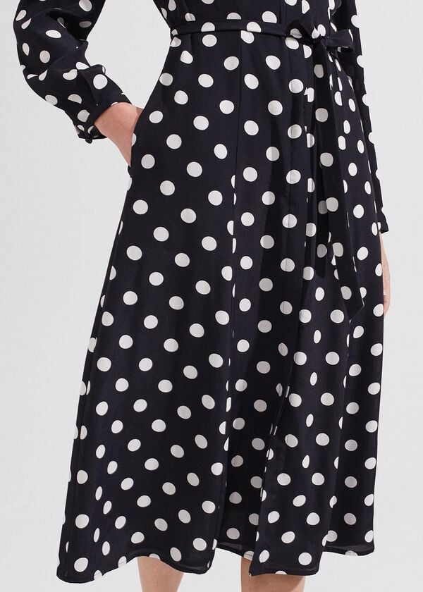 Hobbs Savannah Dress Navy Ivory