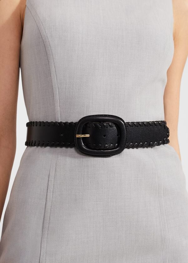 hobbs Savannah Leather Belt Black