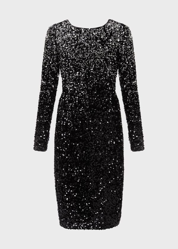 Hobbs Sawyer Sequin Dress Black