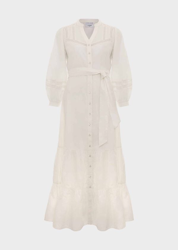 Hobbs Selset Dress White
