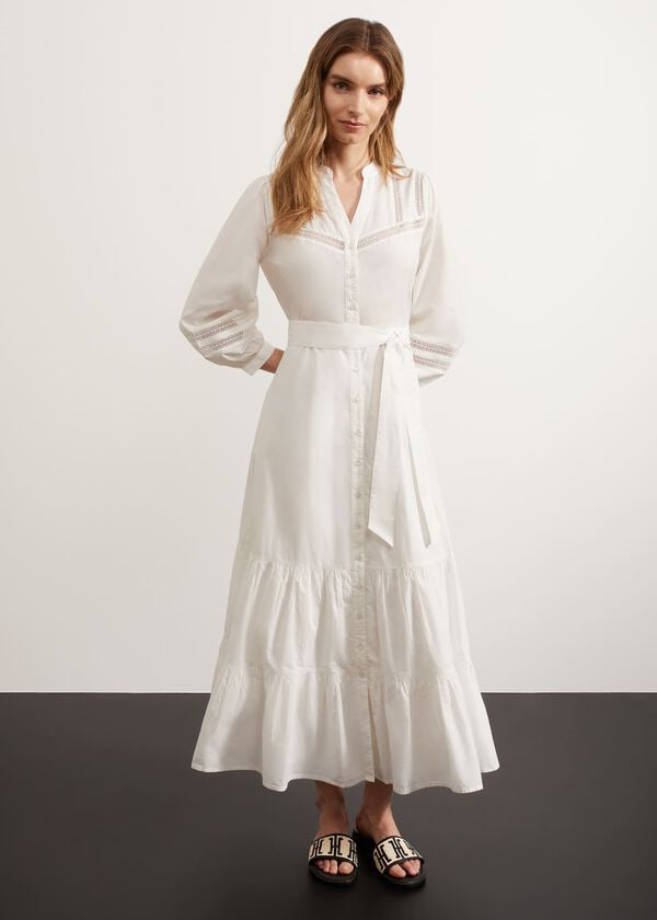 hobbs Selset Dress White