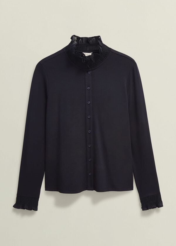 Hobbs Sera Frill Top Hobbs Navy
