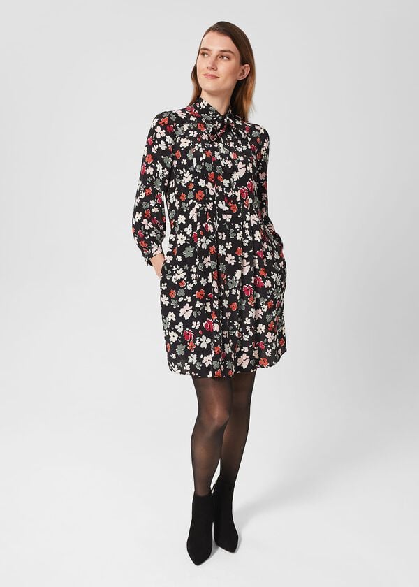hobbs Seren Dress Black Multi