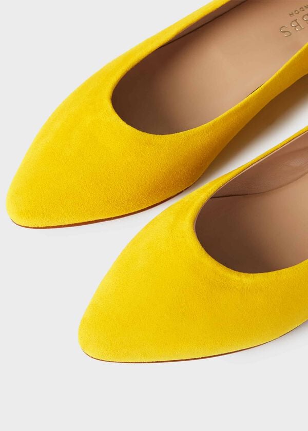 Hobbs Serena Suede Ballerinas Sunfloweryellow