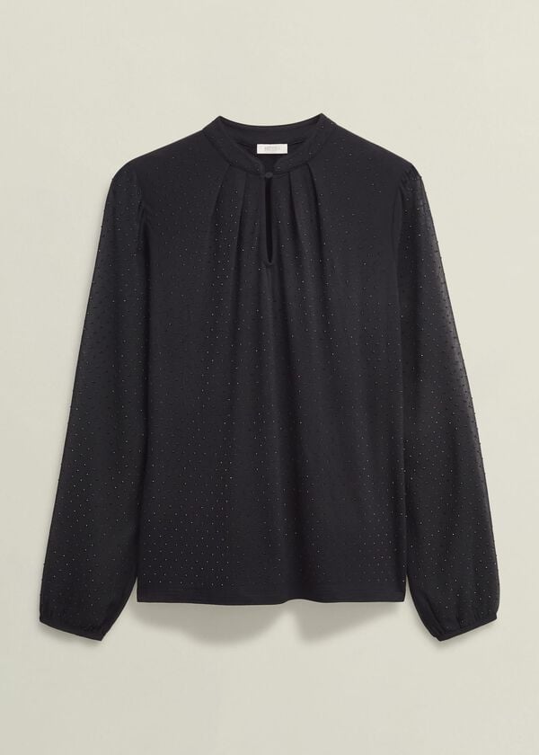Hobbs Shanice Sparkle Top Hobbs Navy