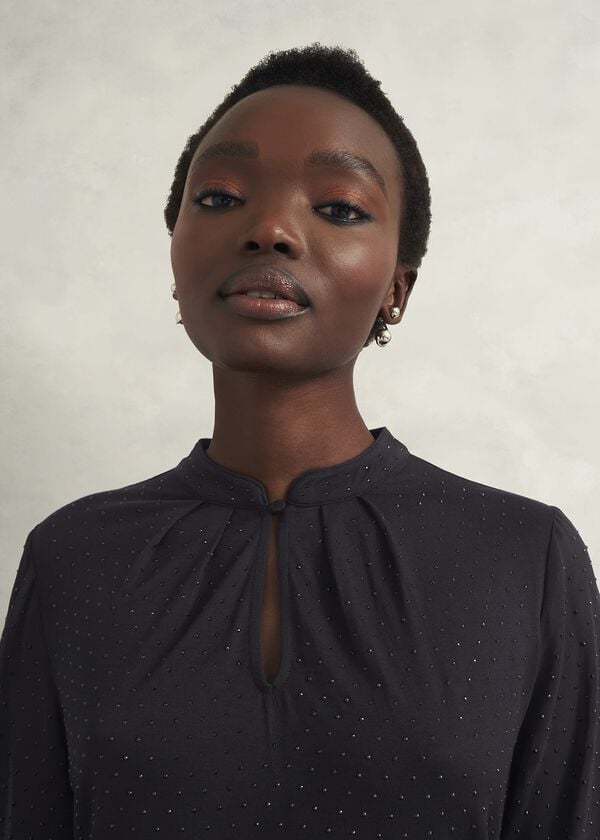 Hobbs Shanice Sparkle Top Hobbs Navy