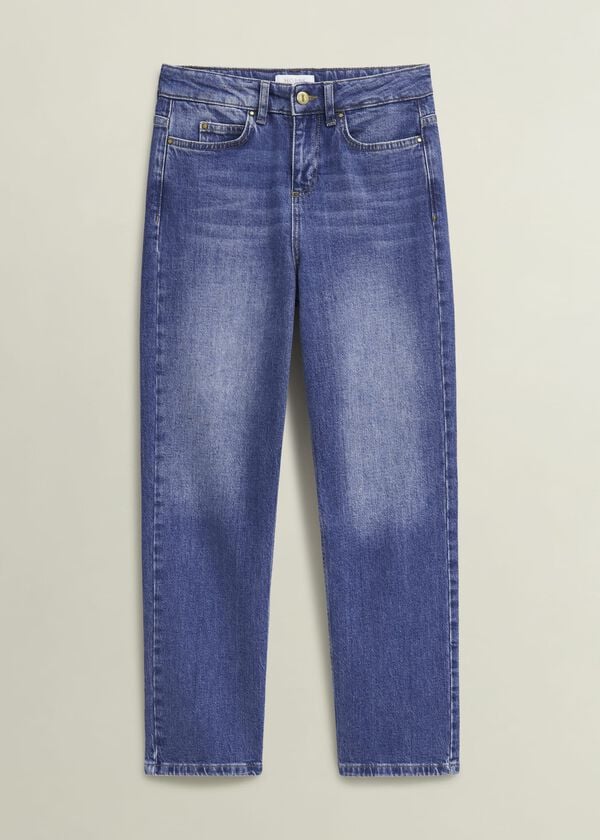 Hobbs Shea Straight Jeans Mid Wash