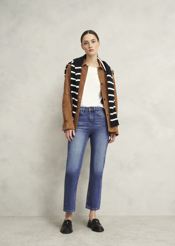 hobbs Shea Straight Jeans Mid Wash