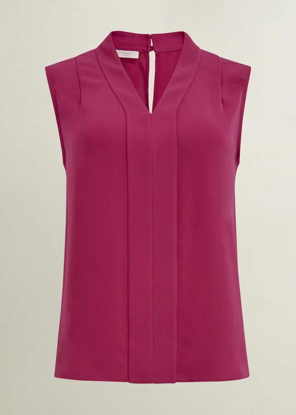 Hobbs Shelley Blouse Cranberry Pink