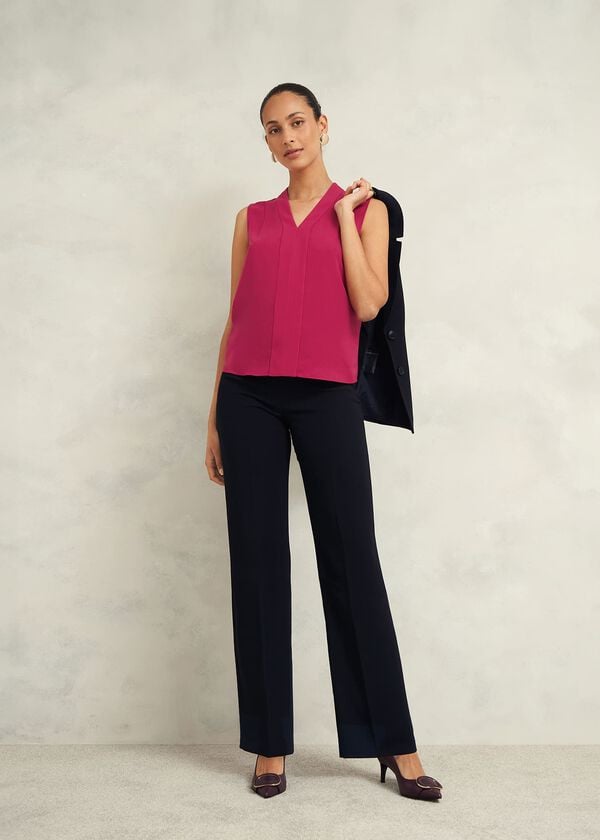 hobbs Shelley Blouse Cranberry Pink