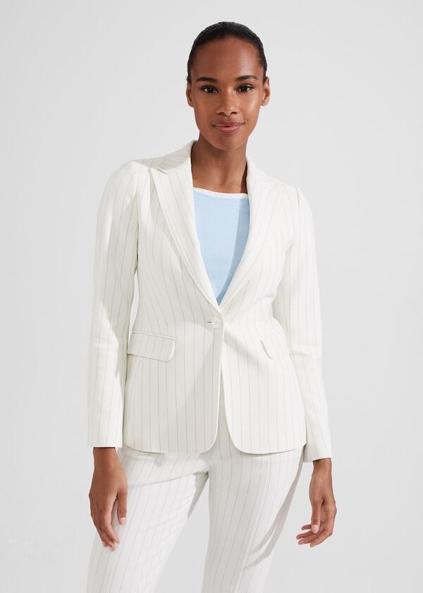 Hobbs Sherry Blazer Ivory Grey
