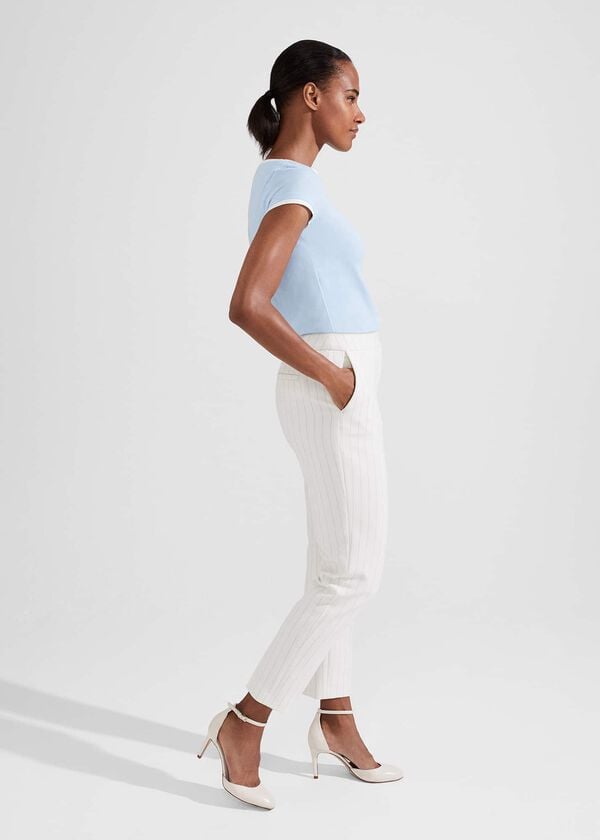 Hobbs Sherry Trousers Ivory Grey