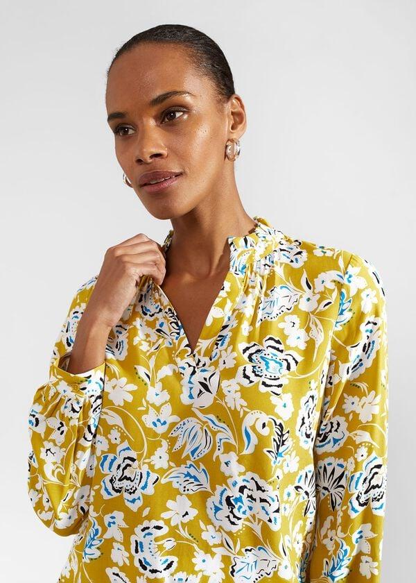Hobbs Shona Blouse Yellow Multi