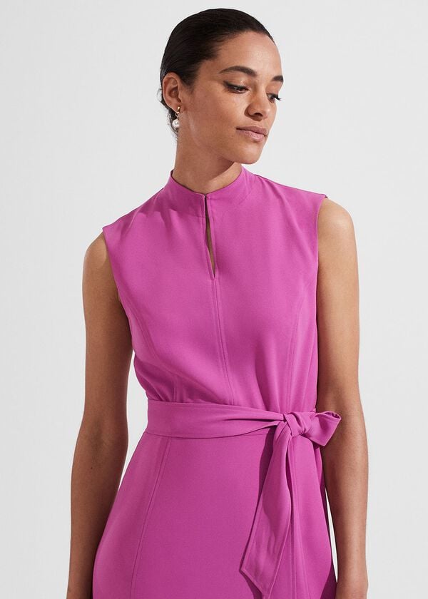 Hobbs Shona Dress Violet Pink