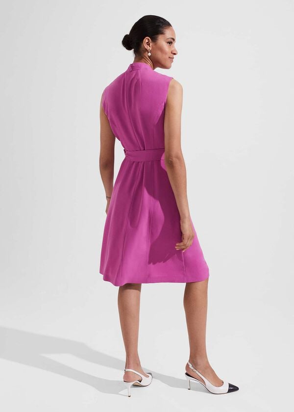 Hobbs Shona Dress Violet Pink