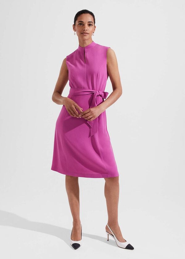 hobbs Shona Dress Violet Pink