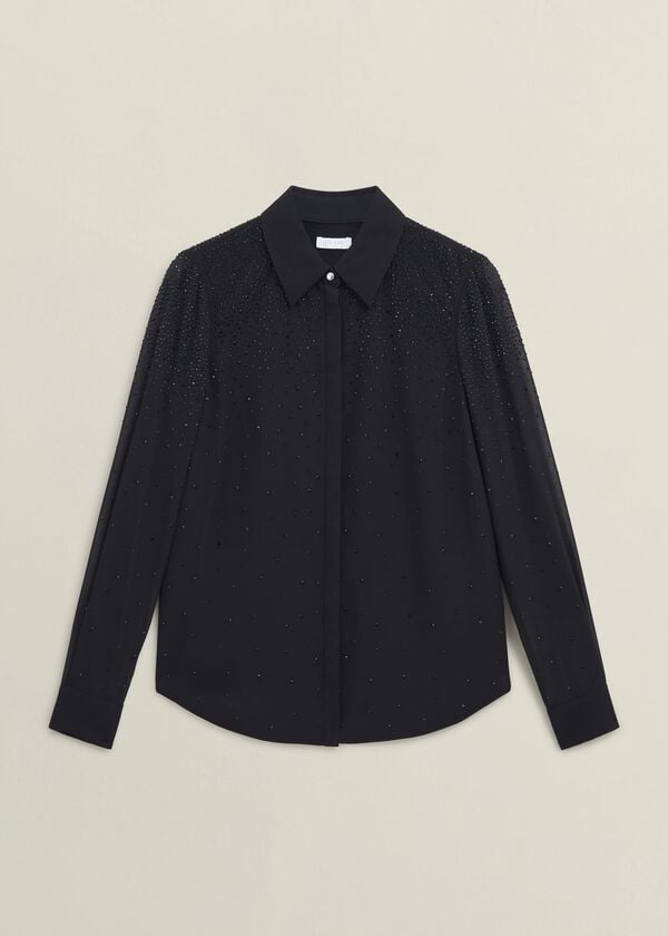 Hobbs Shona Hotfix Shirt Black