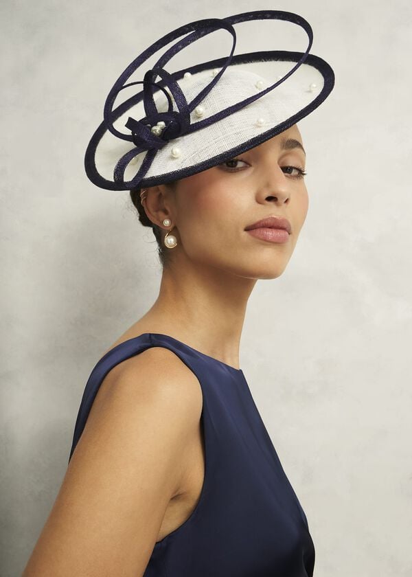Hobbs Shona Pearl Fascinator Ivory Midnight