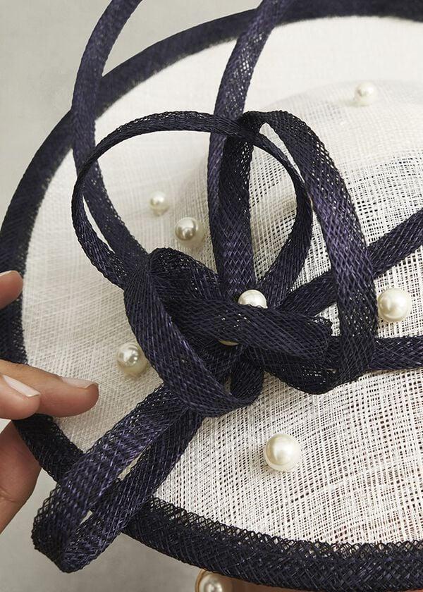 Hobbs Shona Pearl Fascinator Ivory Midnight